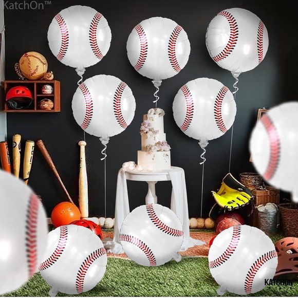 💜10 Pieces Baseball Balloons - 18 Inch, Baseball Party Decorations - Picture 4 of 5